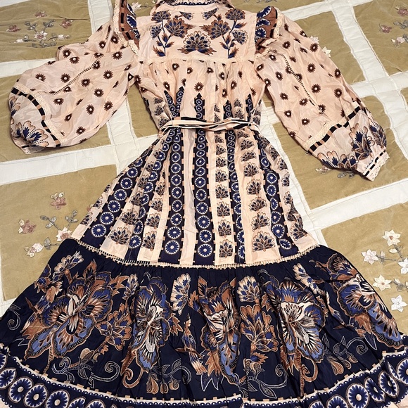 Farm Rio Cream Midi Dress - Picture 5 of 8